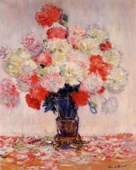 Claude Oscar Monet : Vase of Peonies